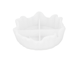 Molde de Silicone Flexível para Bandeja Redonda com Borda Irregular para Resina Epóxi Diy | S/MARCA