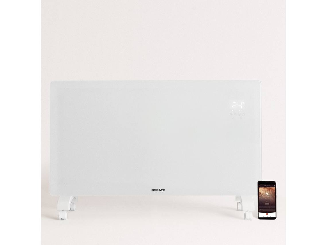 Create - Warm Crystal 2500w - Convector Elétrico De Vidro Com Wifi
