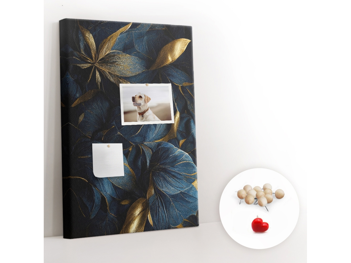 Quadro De Cortiça Floral Sombrio Para O Escritório Espelharte (40x60 Cm)