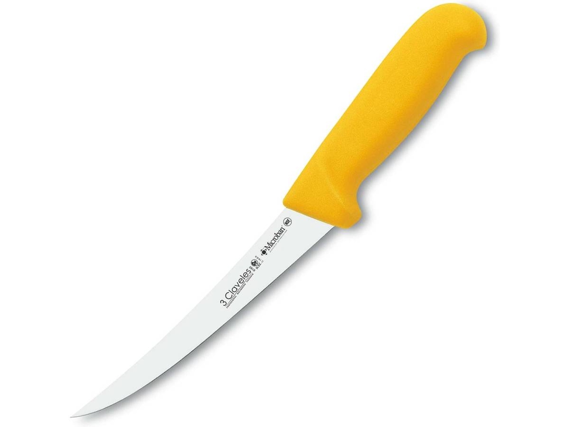 Faca de Cozinha 3 CLAVELES (Amarelo - Aço Inox - 15 cm - 6'')