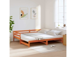 Vidaxl Sofá-cama Com Gavetão Sem Colchões 90x190 Cm Castanho-mel