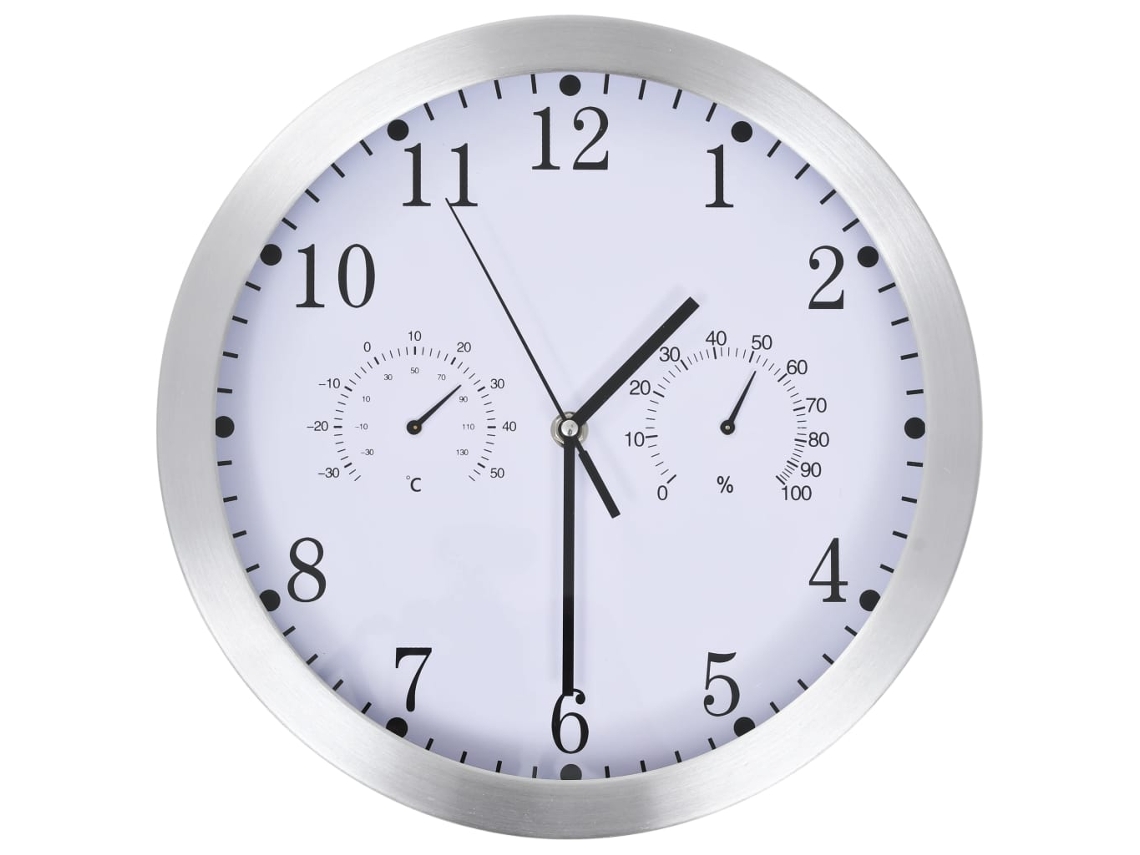 Wall Clock, Wall Clocks Vidaxl Branco Alumínio (n/a)
