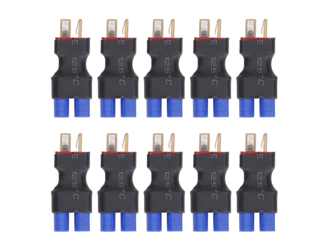 Mali adaptador Conector Bateria Lipo Rc Ec3 Fêmea para T Plug Macho Universal para Carro Avião Barco Rc 10pcs
