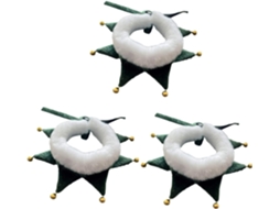 Conjunto De 3 Cachecóis Natalinos Estimação Com Sino, Design Triangular, Confortáveis Cães E Gatos De