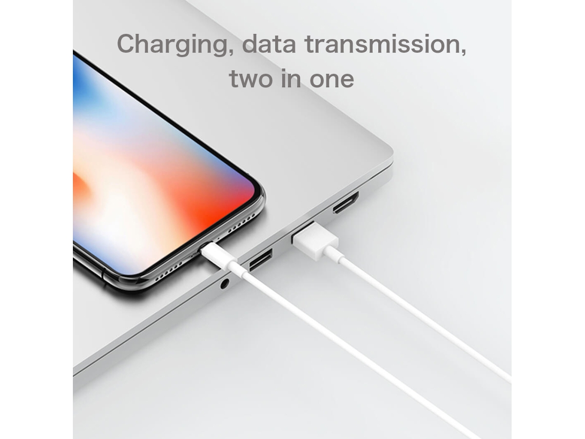 Cabo de Carga Rápida USB para iPhone 13, 12, 11 Pro Max, X, Xs, 8, 7, 6 Se, iPad, Switch, branco, TPE | S/MARCA