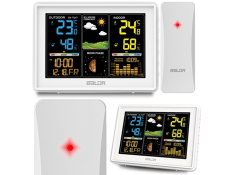 Estação Meteorológica Bd-907 Branca Com Display Digital Moderno