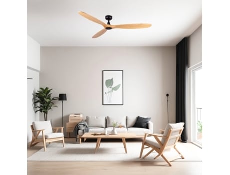 Rowind L Ventoinha De Teto Preta/pinho Ã˜152 Cm Ventyly