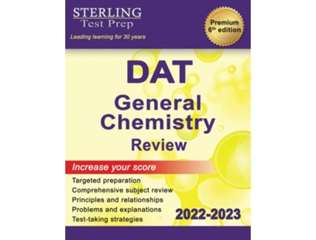 Livro Sterling Test Prep DAT General Chemistry Review Complete Subject Review de Sterling Test Prep (Inglês)