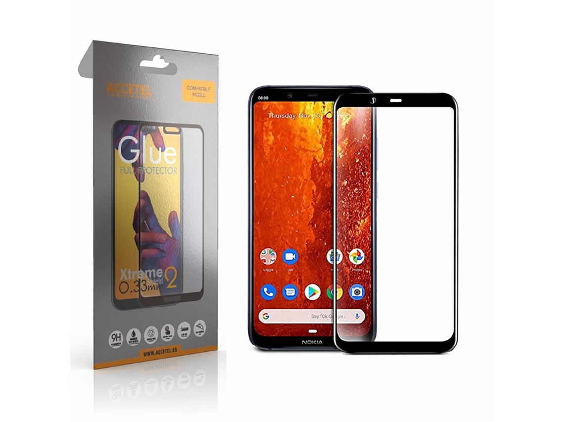 Película De Vidro 2d Full Glue - Nokia 8.1 Preto