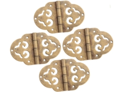 4 Mini De Cobre Para Caixas Madeira, Armazenamento Joias E Artesanato.