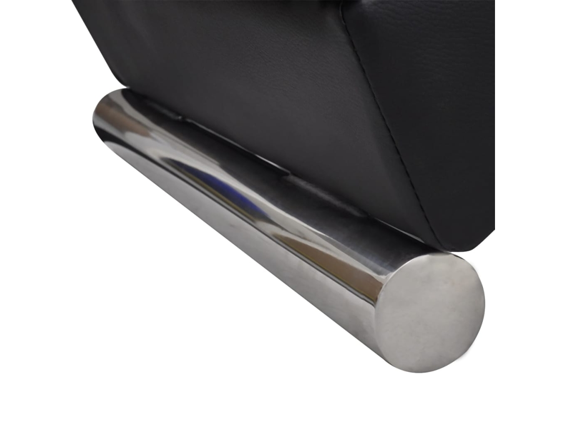 Maison Exclusive - Chaise Longue Couro Artificial Preto