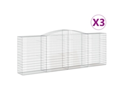 Gabion Basket, Gabion Baskets Vidaxl Prateado Ferro (400 X 50 X 140/160 Cm)
