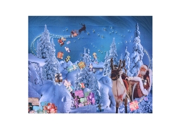 Tapete de parede natal com fibra de poliéster 230x180cm para decoração e fundo de fotografia | S/MARCA