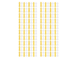 20pcs Cerca Miniatura Jardim Casa De Bonecas 1/12 1/6 Amarelo Branco