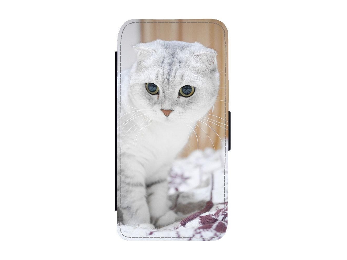 Capa Flip Para Iphone 17 Com Estampa De Gato Scottish Fold