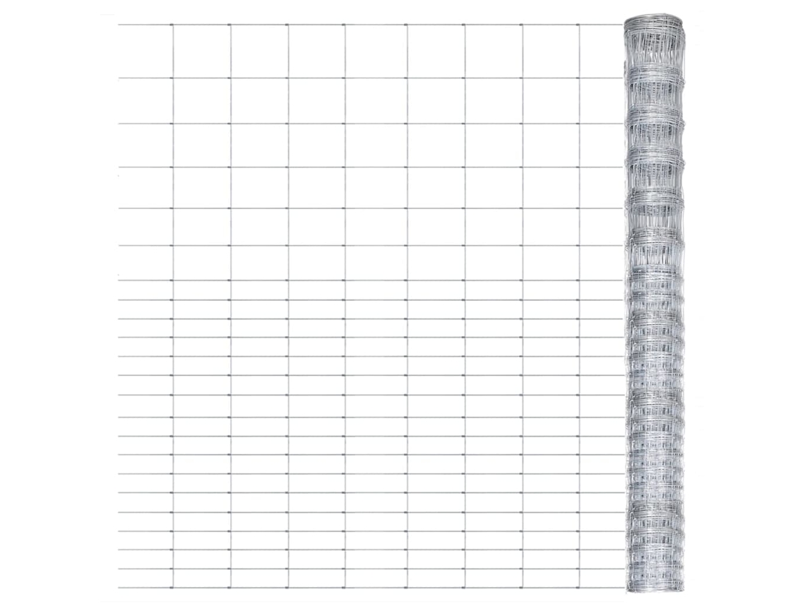 Vidaxl Cerca De Jardim 50x1,6 M Aço Galvanizado Prateado