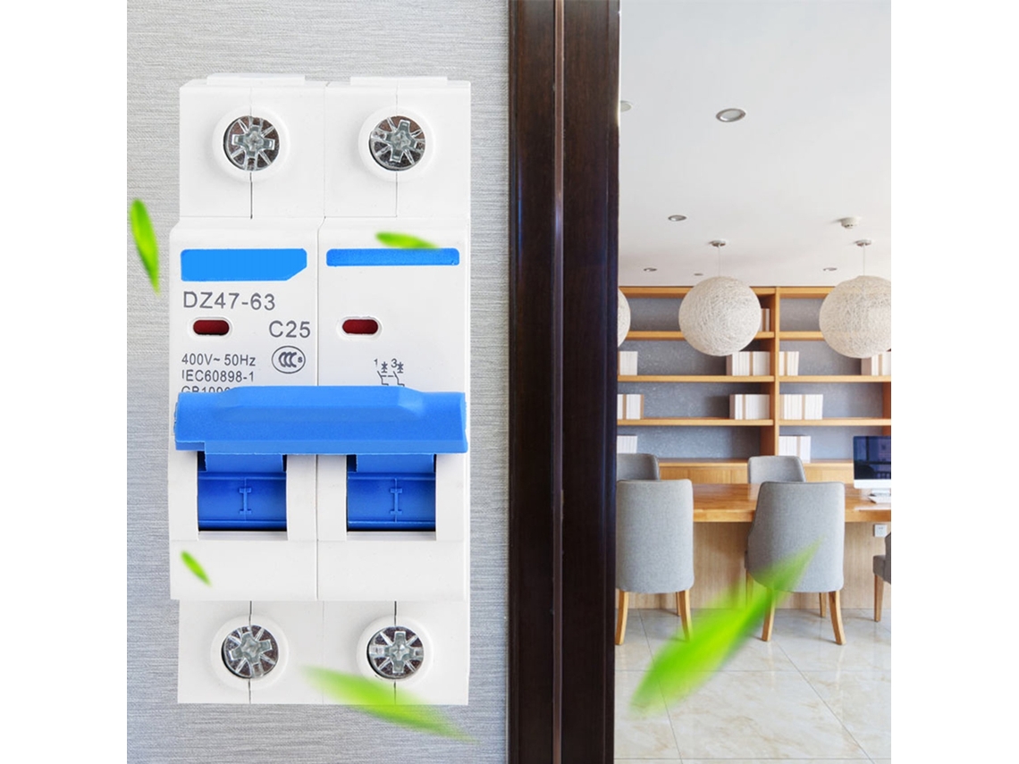 Laxiscreed Disjuntor 2p Miniatura Com Proteção Contra Vazamentos E Interruptor De Ar