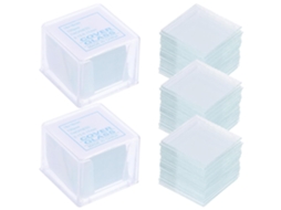 Pacote Com 500 Lâminas De Vidro Branco Para Microscópio, Com Lamínulas Quadradas.