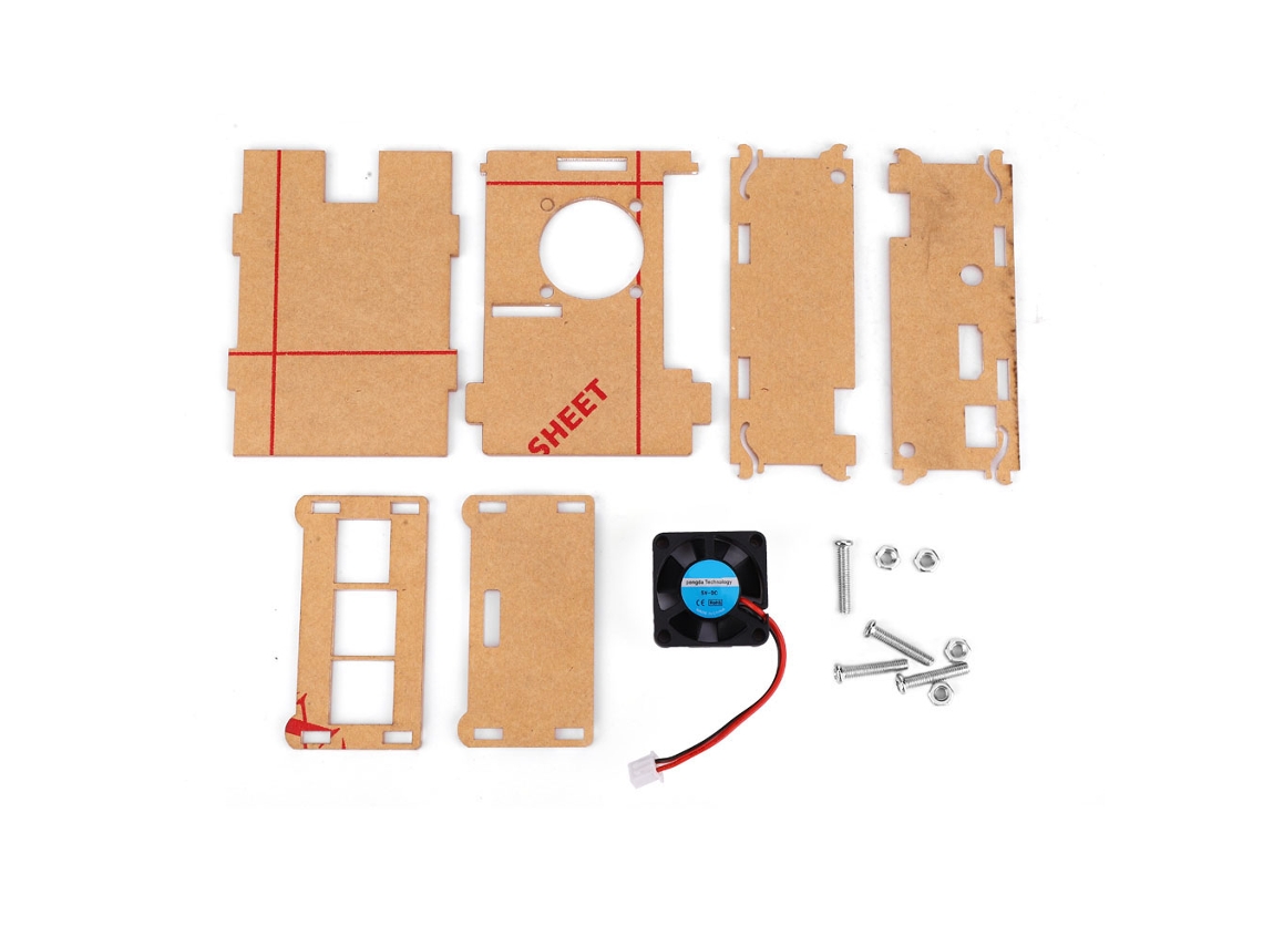 Caixa Transparente com Ventilador para Raspberry Pi 3b+ 3b 2b