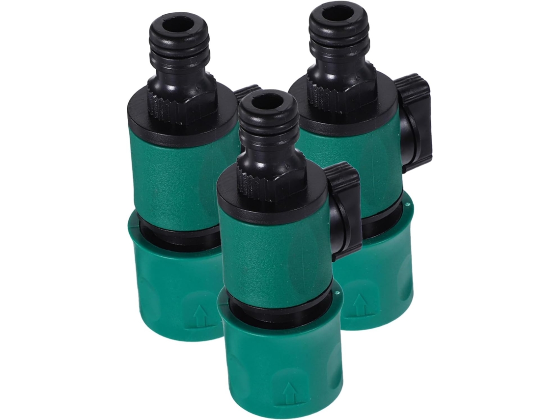 Conjunto De 3 Conectores Rápidos Para Mangueira Com Válvula