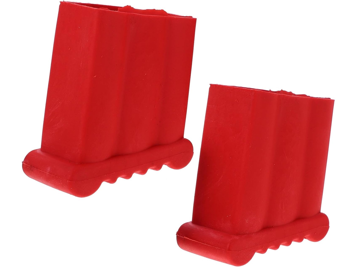 Conjunto De 2 Almofadas De Borracha Antiderrapantes Para Pés De Escada, Vermelhas, Para Proteção.