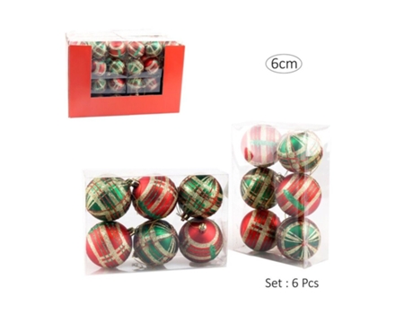 Conjunto de 6 Bolas Natal 651315 ANITEX