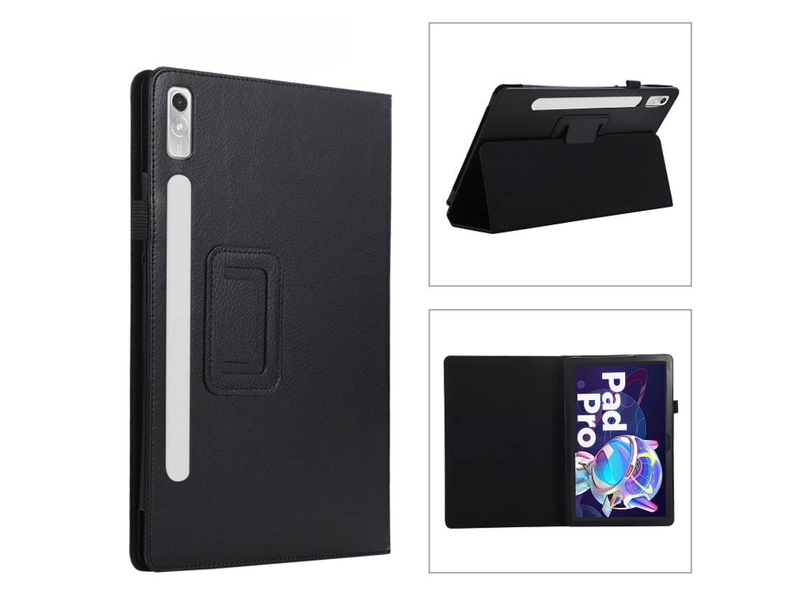 Capa De Couro Halinuia Textura Lichia Com Suporte Triplo, Destinada A Lenovo Tab P11 Pro Gen 2