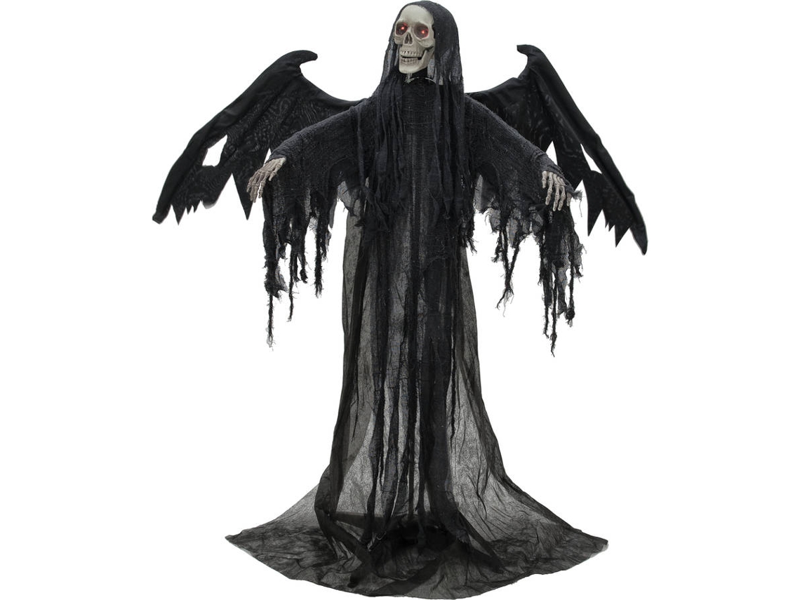 Decoração de Halloween EUROPALMS Black Angel (Preto - 175x100x66cm)
