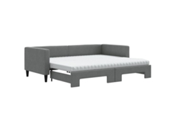 Daybed With Trundle, Daybeds With Trundles Vidaxl Cinzeto Tecido (90 X 190 Cm)