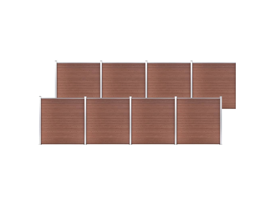 Vidaxl Painel De Vedação Para Jardim 1391x186 Cm Wpc Castanho