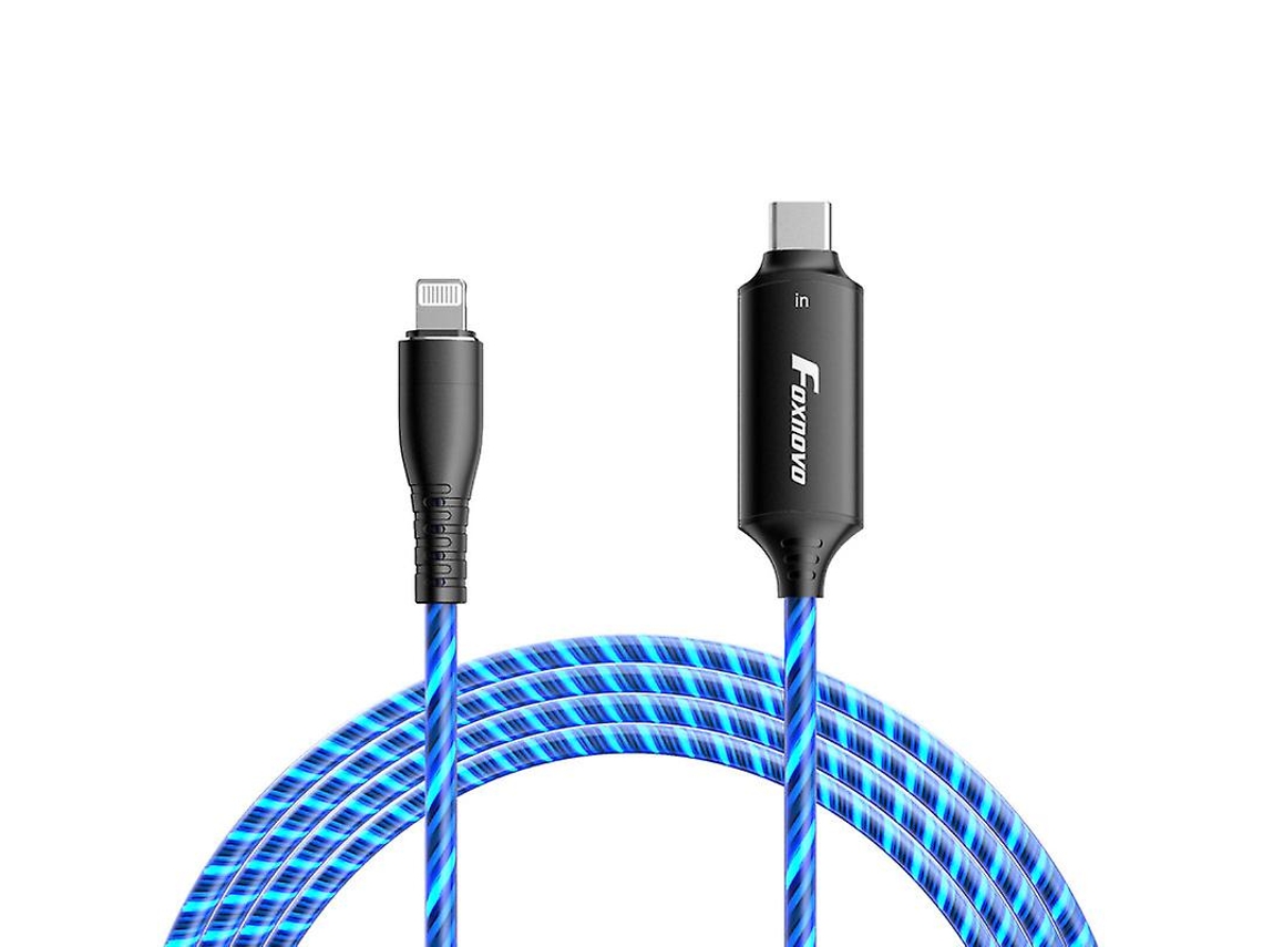 1pcs Tipo C Para Cabo De Carregamento El Flowing Allinless