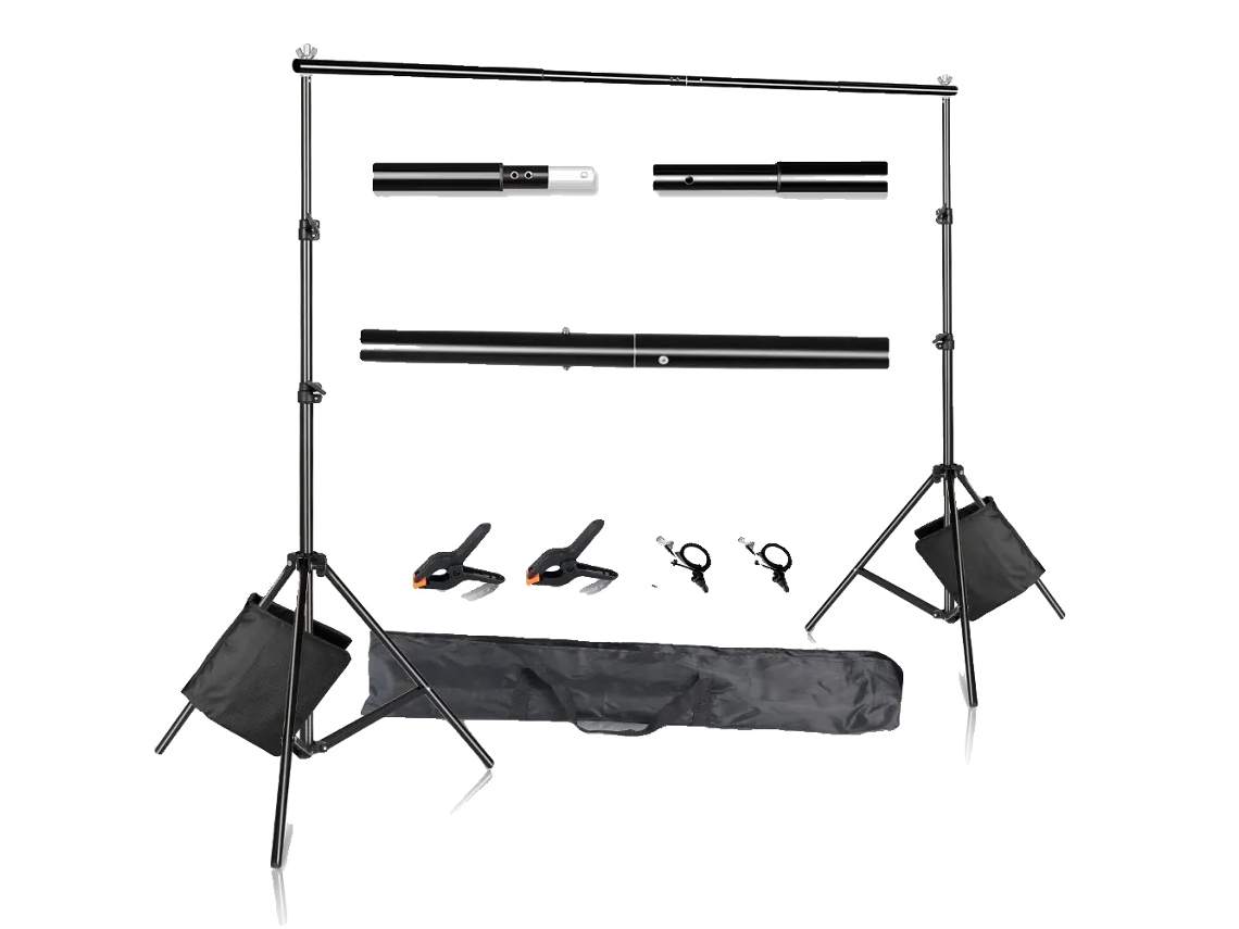 Suporte Para Fundo De Fotografia, Altura Ajustável Até 200cm, Suporta 3kg,nova Adição Sandbag,2.6mx3m Oem