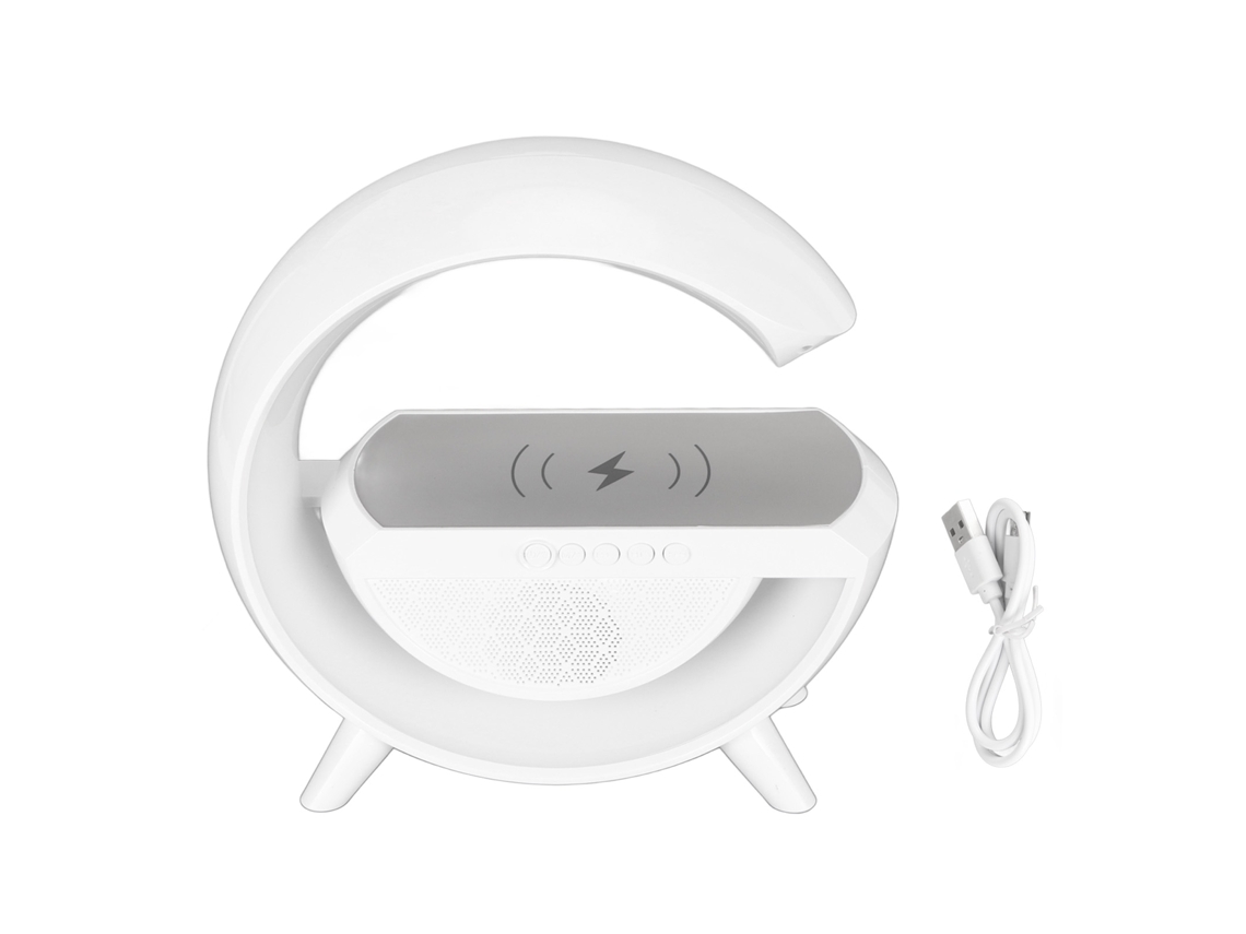 Aetheria alto falante Bluetooth com Luz Noturna Led Carregamento Sem Fio Rádio Fm 3000mah 15w