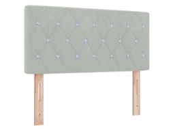 Conjunto 1 Cabeceira Led Vidaxl Cinzento-claro Veludo (100 Cm)