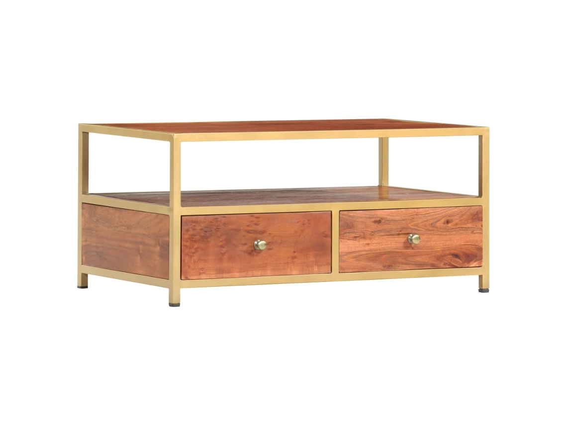 Vidaxl Mesa De Centro 90x50x40 Cm Madeira De Acácia Maciça