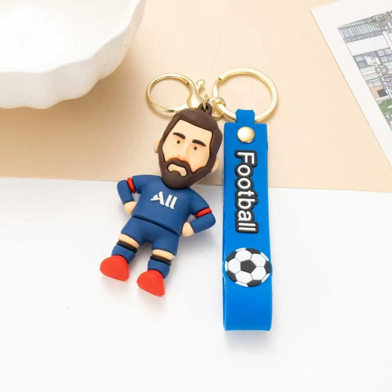Chaveiros, Enfeites e Lembrancinhas com Figuras de Jogadores de Futebol em Pvc. MDUG