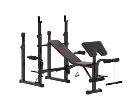 Banco Multifunções Aço, Eva E Pp Cor Negro 107x44x88 Cm Sportnow