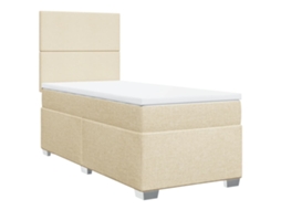 Box Spring Bed, Box Spring Beds Vidaxl Creme Tecido (90 X 190 Cm)