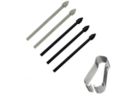 Pontas De Reposição Caneta Stylus Para Samsung Galaxy Tab S6/tab S6 Lite, Com Removedor (5 Pcs - Preto, Cinza) Spqment
