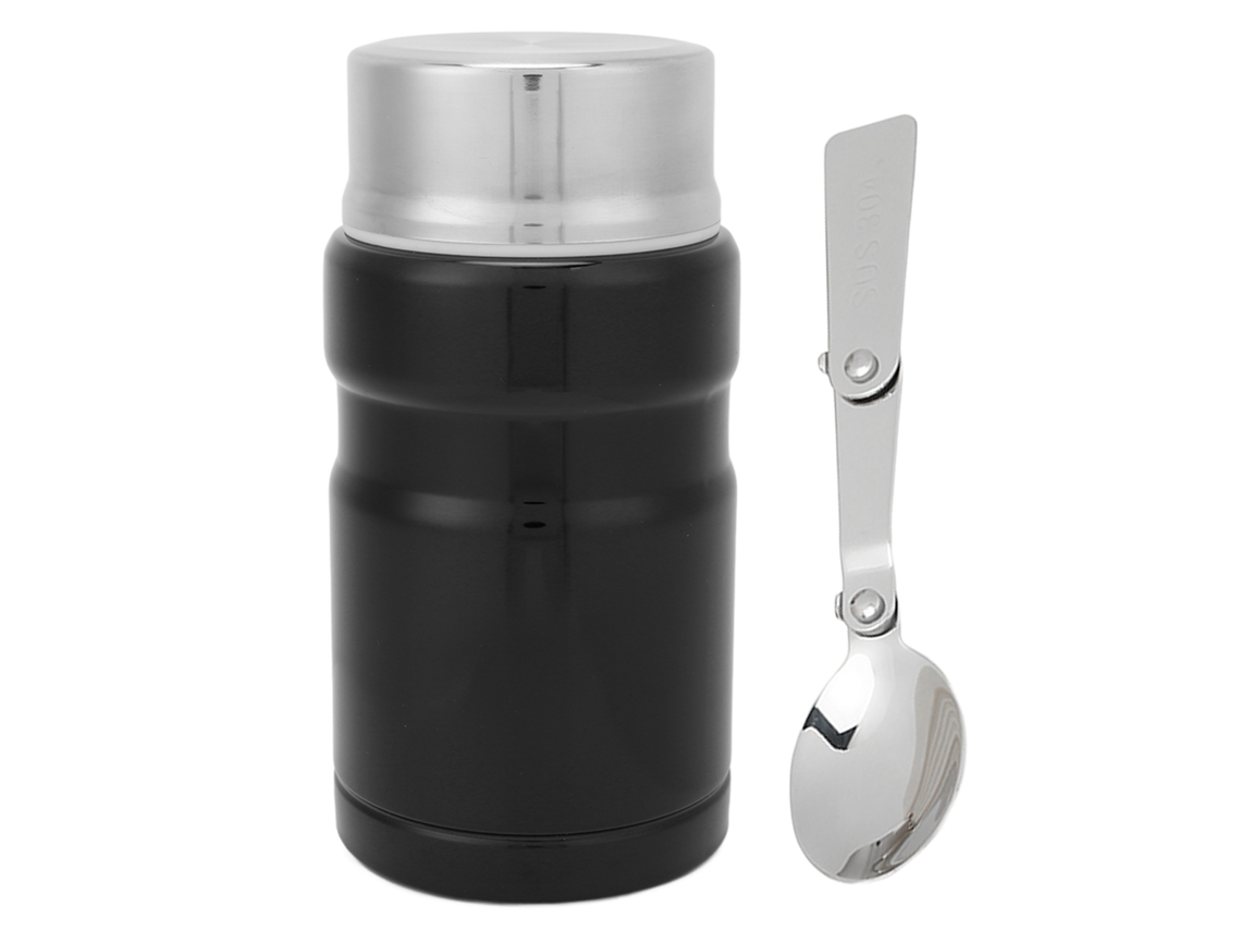 Recipiente Térmico Inox 750ml Preto