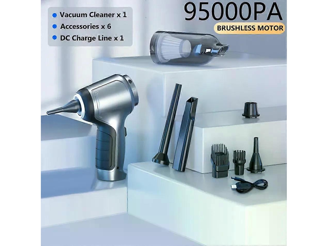 Aspirador De Pó Portátil Sem Fio Para Carro 95000pa, Mini Aspirador De Pó Com Sucção Forte Para Limpeza De Teclado De Carro, Casa Aquaforge