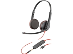 Auriculares com Microfone HP Blackwire C3225 Stereo Preto Usb Usb-A