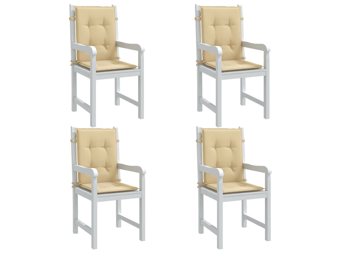 Vidaxl Almofadões Lombares P/ Cadeiras 4pcs 100x50x4cm Mesclado Tecido