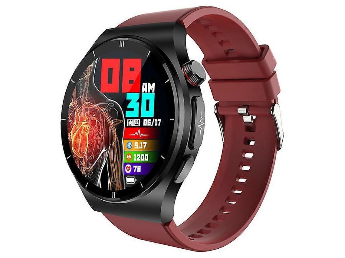 Smartwatch ET340 com Bluetooth, chamadas, ECG, PPG e SOS, rastreador de saúde e condicionamento físico, com pulseira de silicone. Ly Ebike
