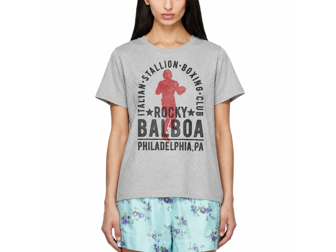 Rockinstone Rocky Movie Balboa Boxing Club Heather Gray Adult T-shirt Size:xxl