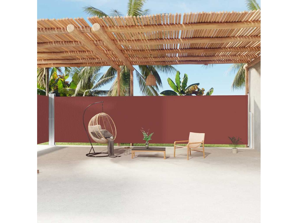 Vidaxl Toldo Lateral Retrátil 200x1200 Cm Castanho