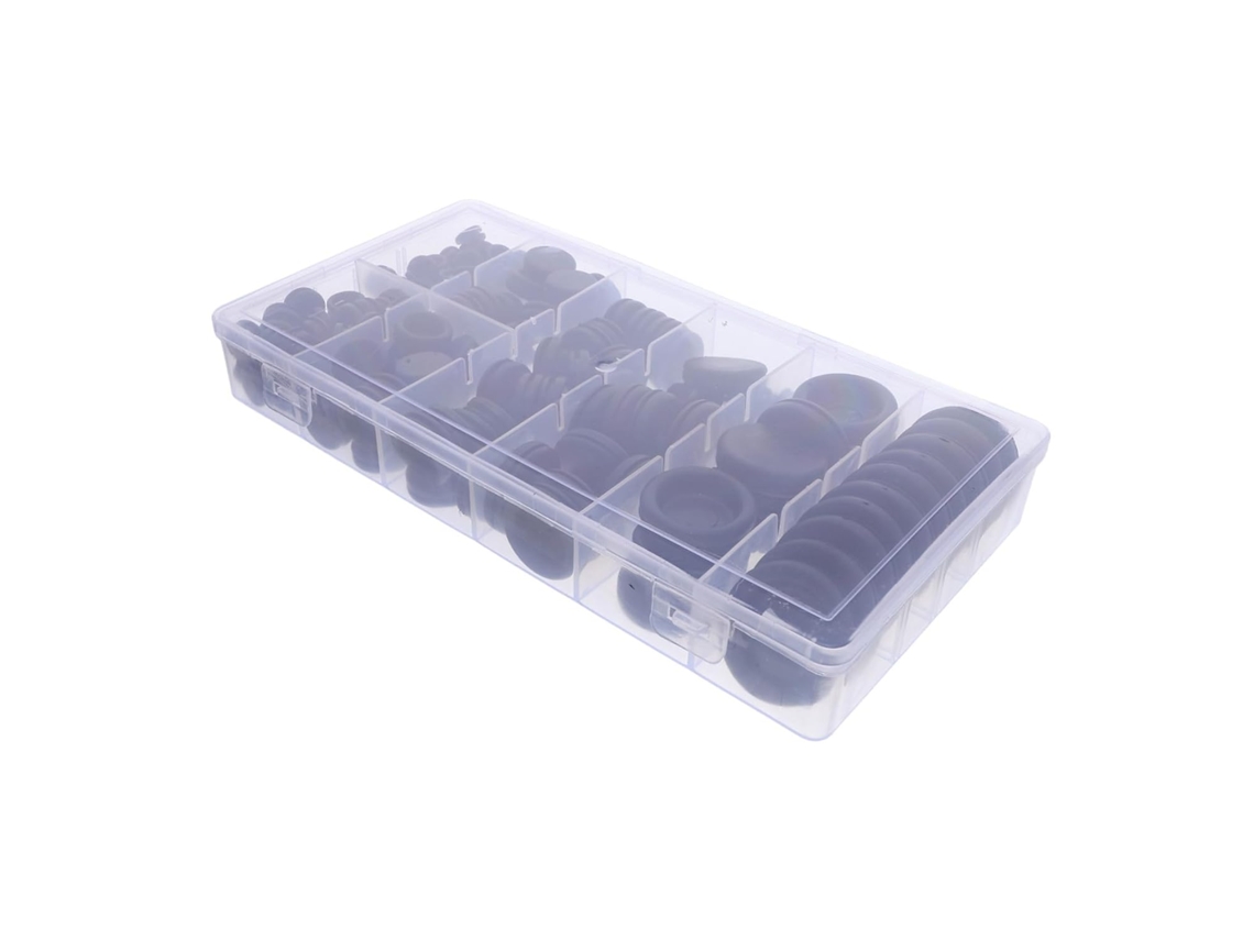Kit Com 200 Pretas Borracha Arruelas Para Cabos E Fiação Elétrica.