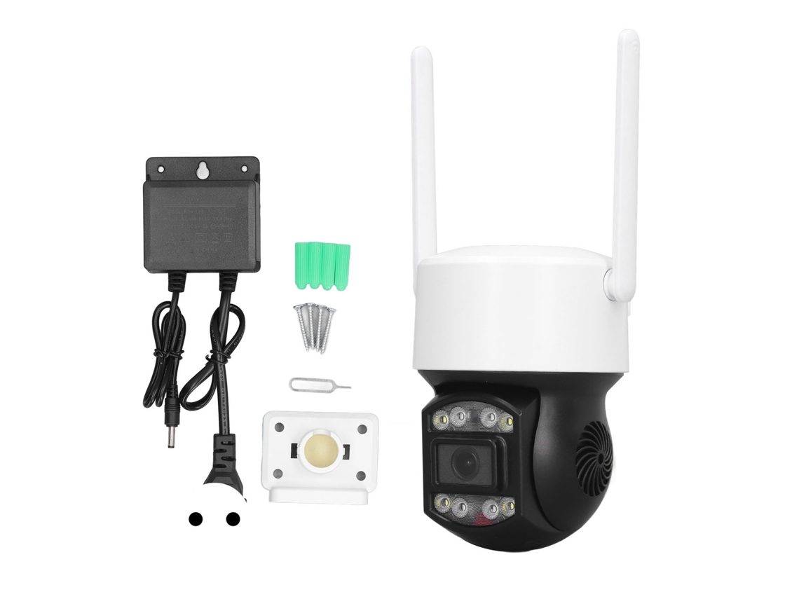 Câmera de Vigilância Wifi Outdoor 1080p com Rastreamento Automático Visão Noturna Colorida Ip66 Intercom Bidirecional YURU