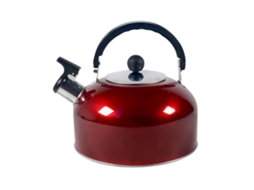 Bule De Chá 3l Chaleira Para Piquenique Fogão De Acampamento Com Apito De Aço Inoxidável - Vermelho SUNNY SPACES
