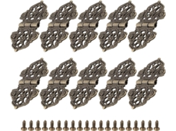 Dobradiças De Liga Zinco Em Estilo Antigo Para Caixas Madeira, Ferragens Decorativas Para Portas De Móveis Com Parafusos